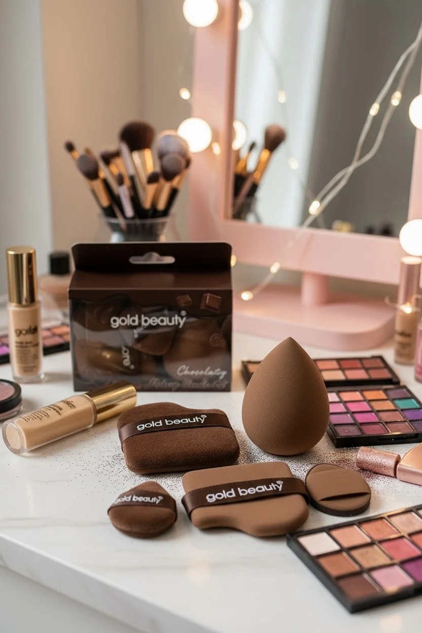 Çikolata Şekilli Makyaj Süngeri 5'li