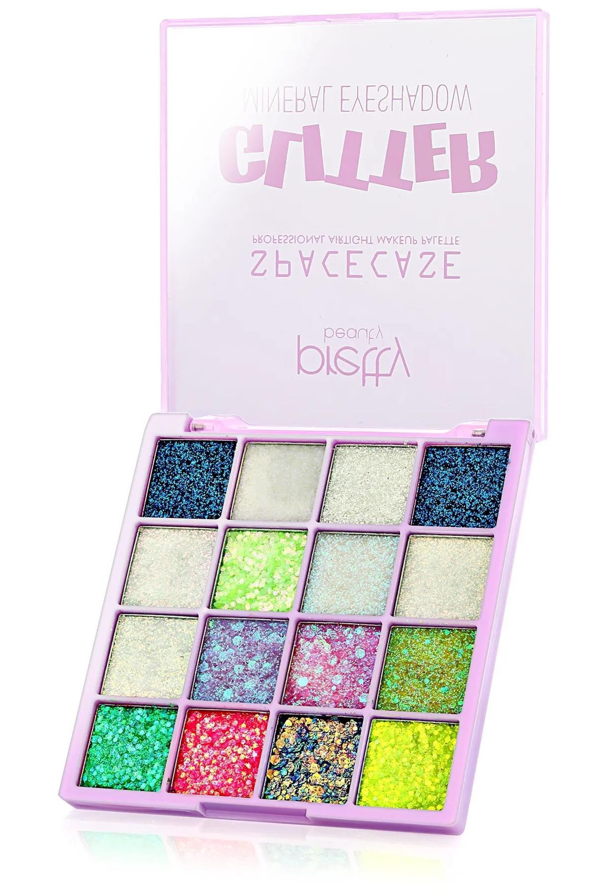 Pretty Beauty 16'Lı Glitter Makyaj Paleti Gel Formüllü Göz Ve Vücut