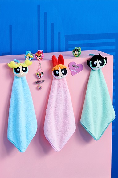 Powerpuff Girls Lisanslı 3D Dekoratif El Havlusu (Bubbles)