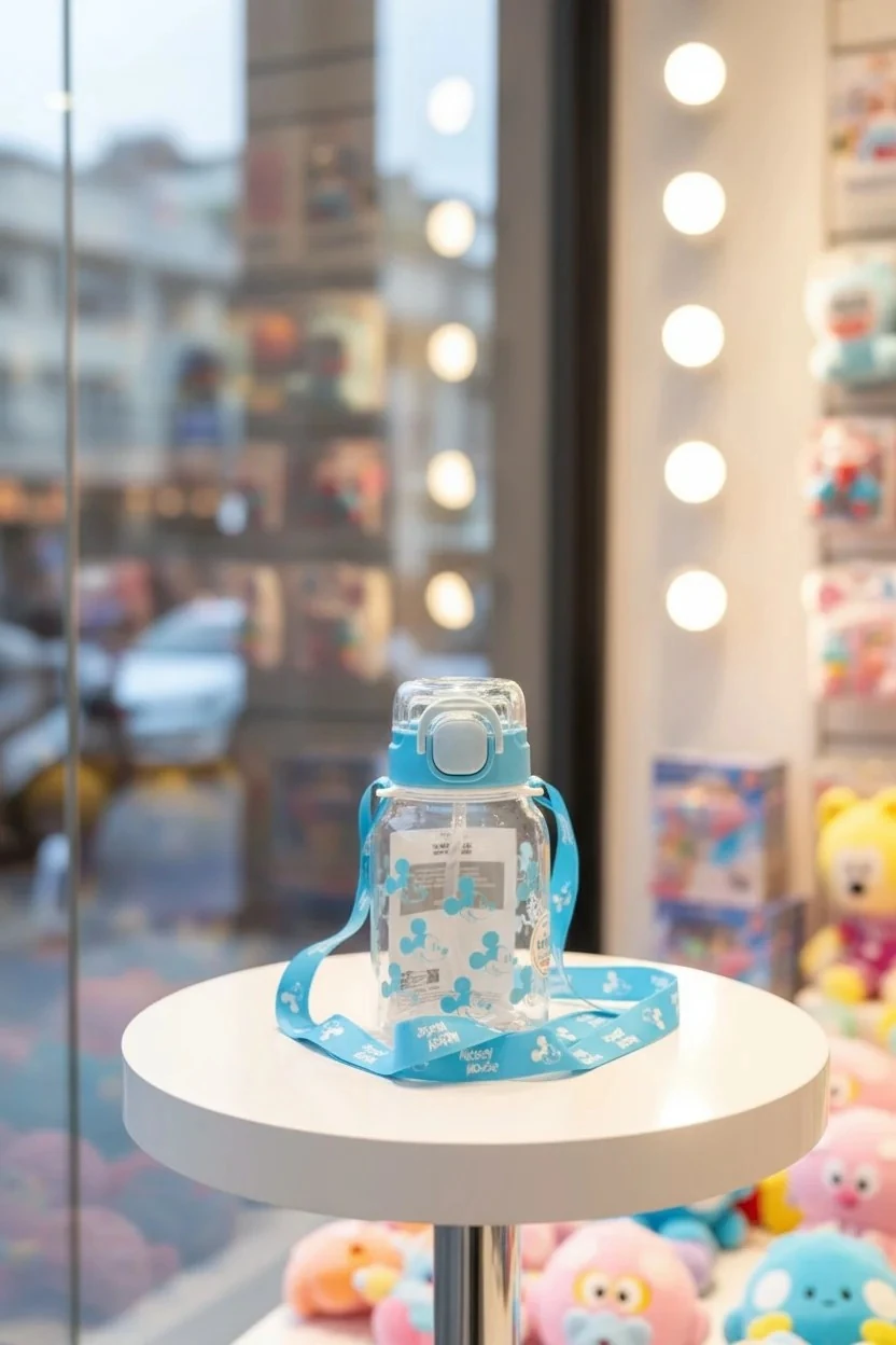 Disney Mickey Mouse Lisanslı Omuz Askılı Tritan Suluk (600ml)