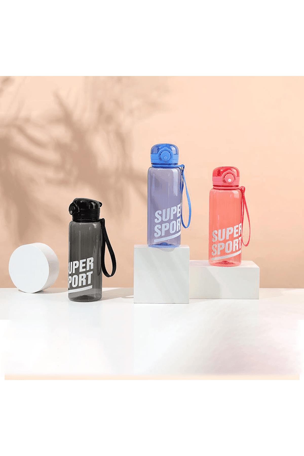 Sıçrayan Kapaklı Tritan Askılı Şişe 700Ml - Mavi