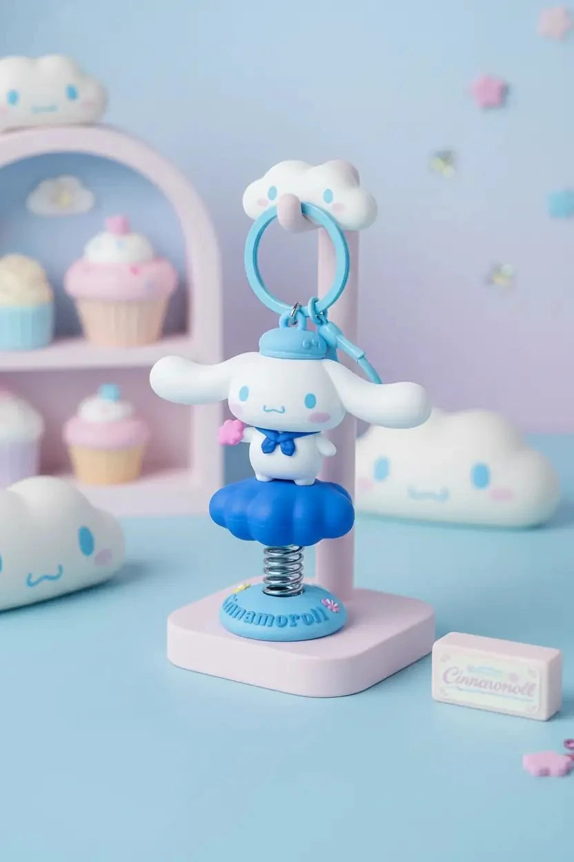 Sanrio Lisanslı Yaz Serisi Anahtarlık - Cinnamoroll