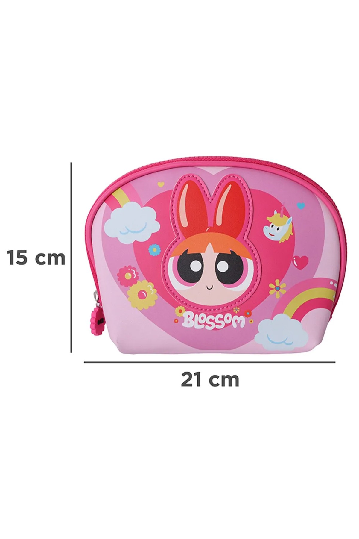 Powerpuff Girls Lisanslı Oval Kozmetik Çantası - Pembe
