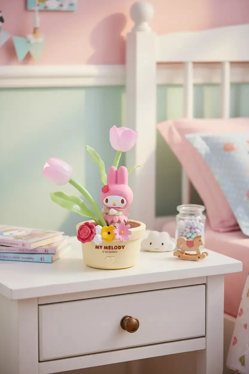 melody.＊＊ My Melody Gece Lambası – Çiçek Serisi LED | Miniso TR