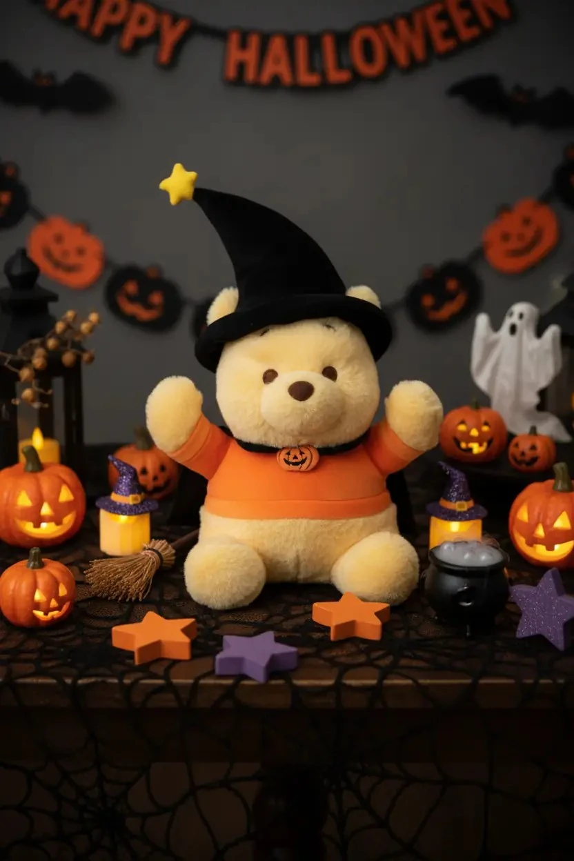 Disney Winnie the Pooh Lisanslı 28 cm Halloween Serisi Peluş