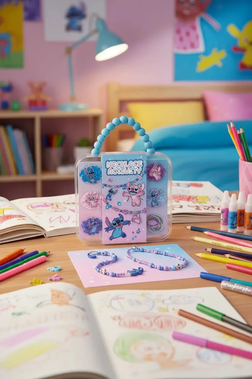 Disney Lisanslı Stitch Bileklik Yapım Seti – Dörtlü Kendin Yap Tasarım