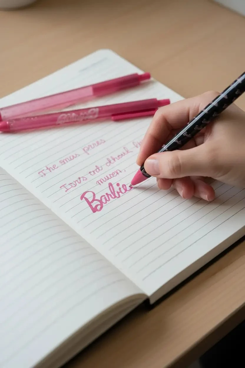 Barbie Lisanslı Geri Çekilebilir Jel Kalem Seti – 3'Lü Paket – Akıcı Yazım