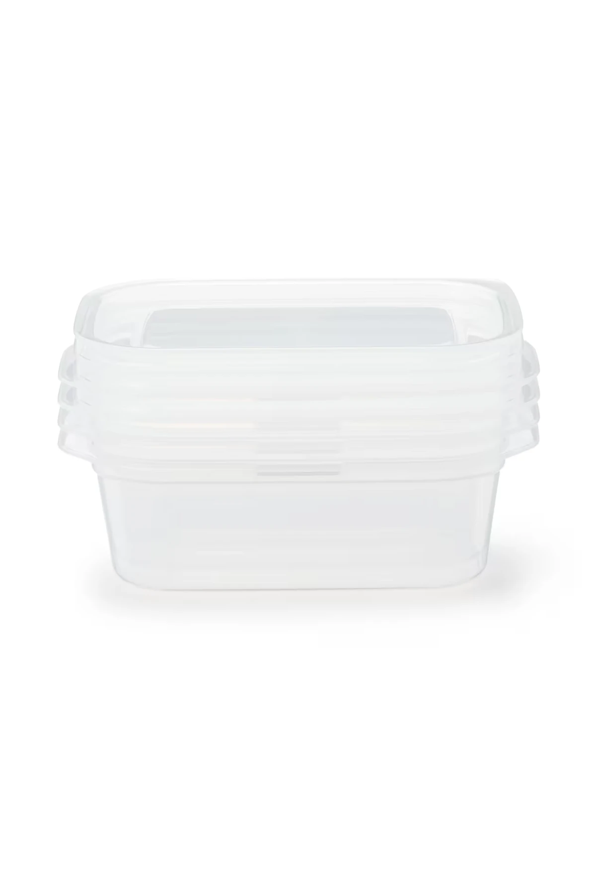 Şeffaf Beyaz Serisi Kare Yemek Kabı 270 mL (4 adet)