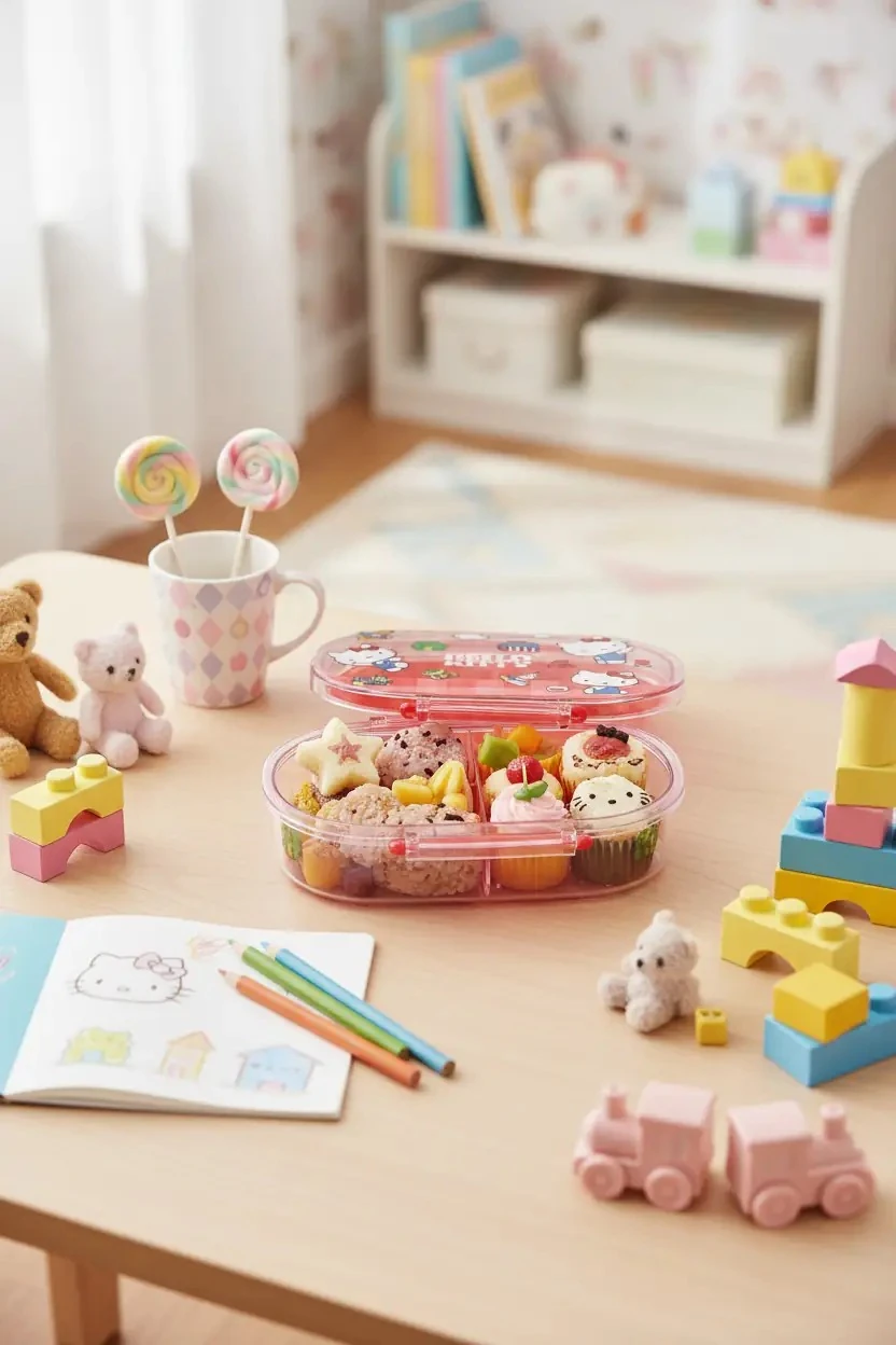 Sanrio Lisanslı Hello Kitty Desenli Yemek Kabı 650 ml