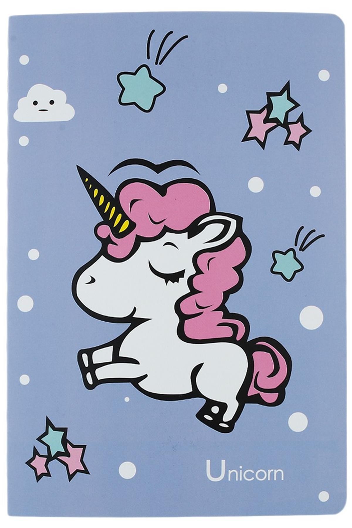 Unicorn Desenli Çizgili Not Defteri