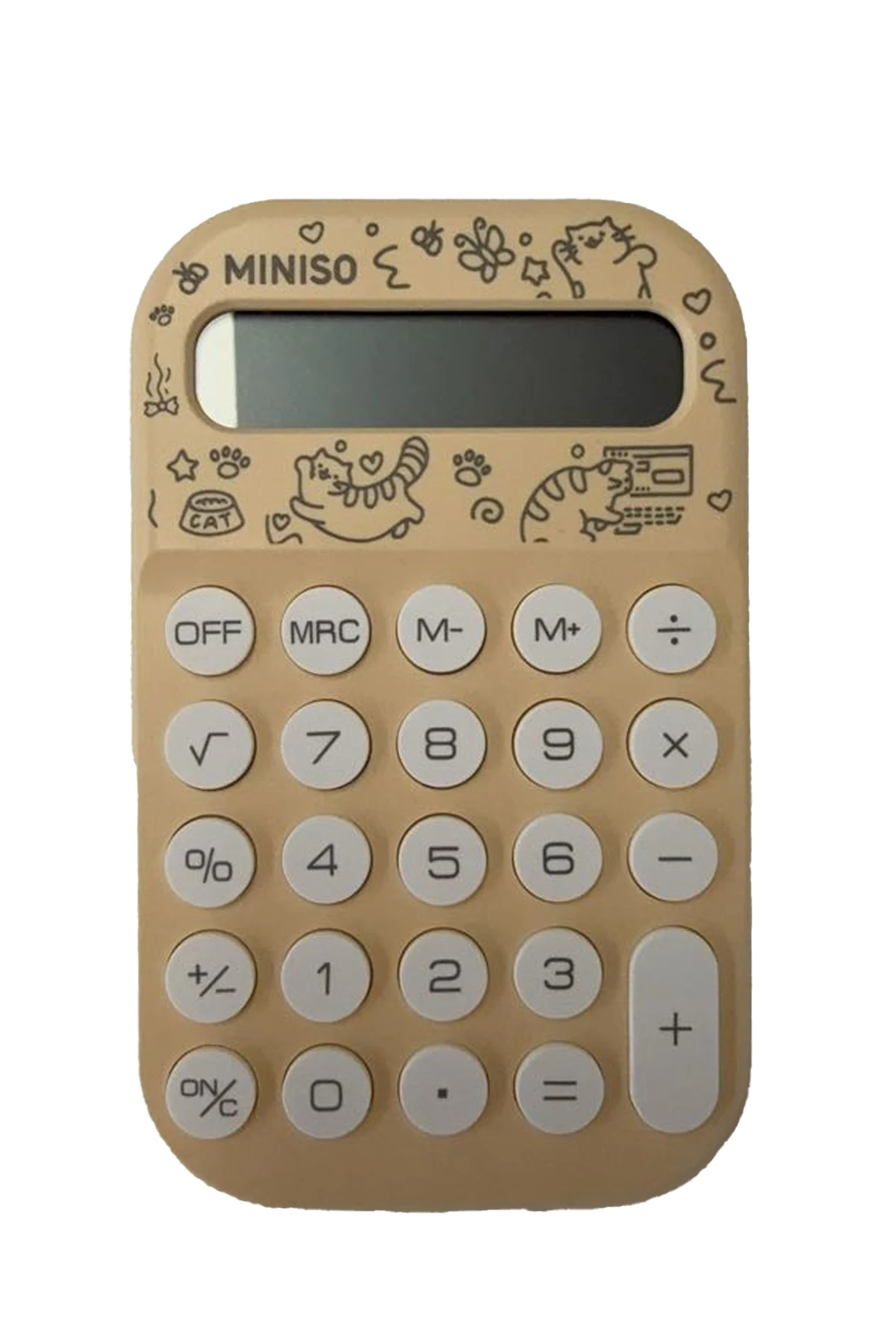 Meow Meow Serisi  8 Haneli Hesap Makinesi (Sarı)