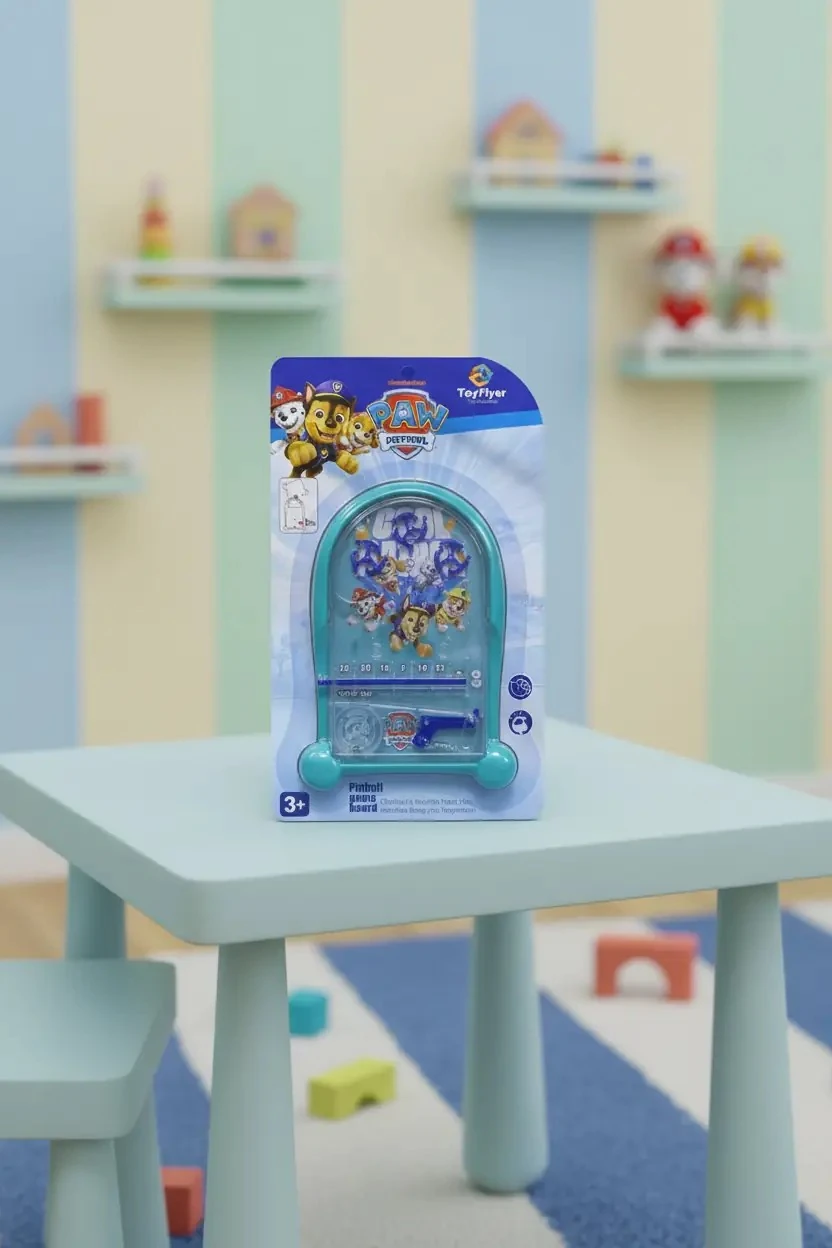 Lisanslı Paw Patrol Pinball Oyun Seti Kompakt Taşınabilir Blister Paket
