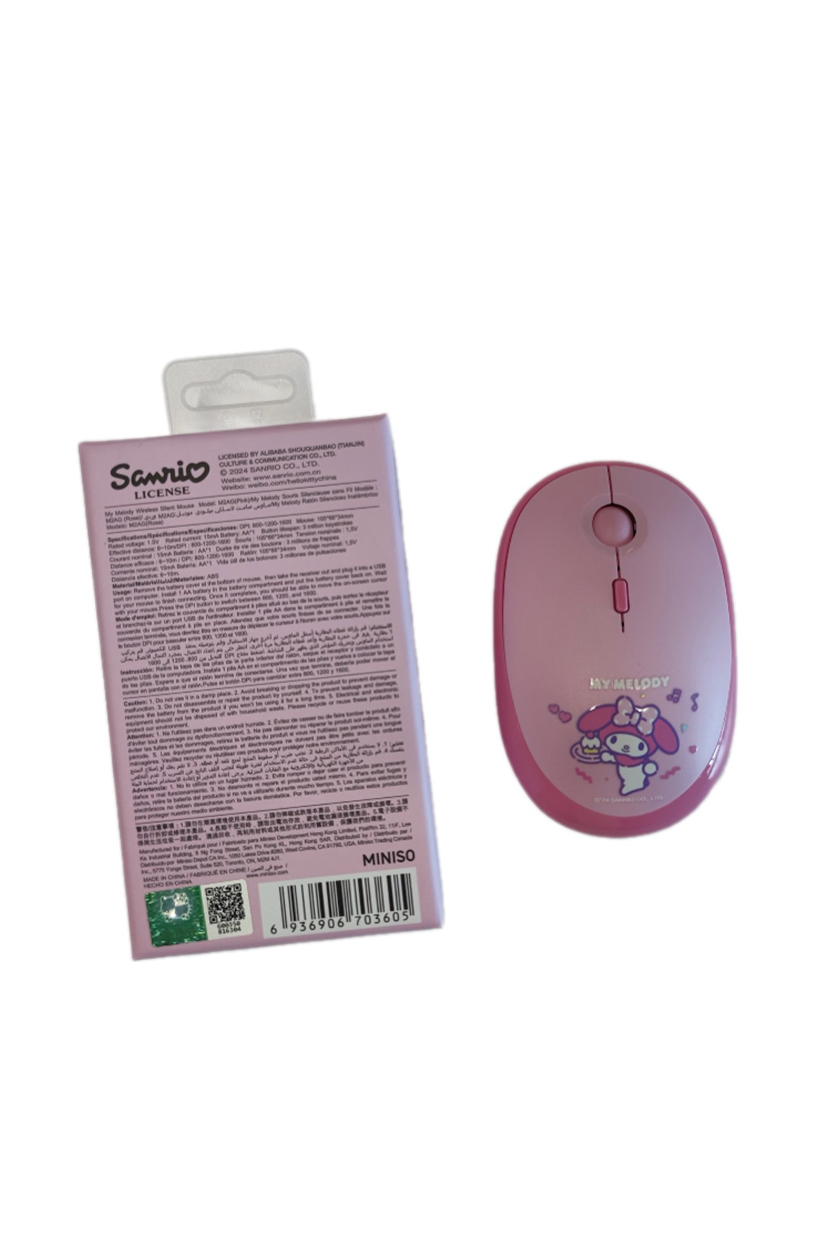 Sanrio Lisanslı Sessiz Mouse - My Melody