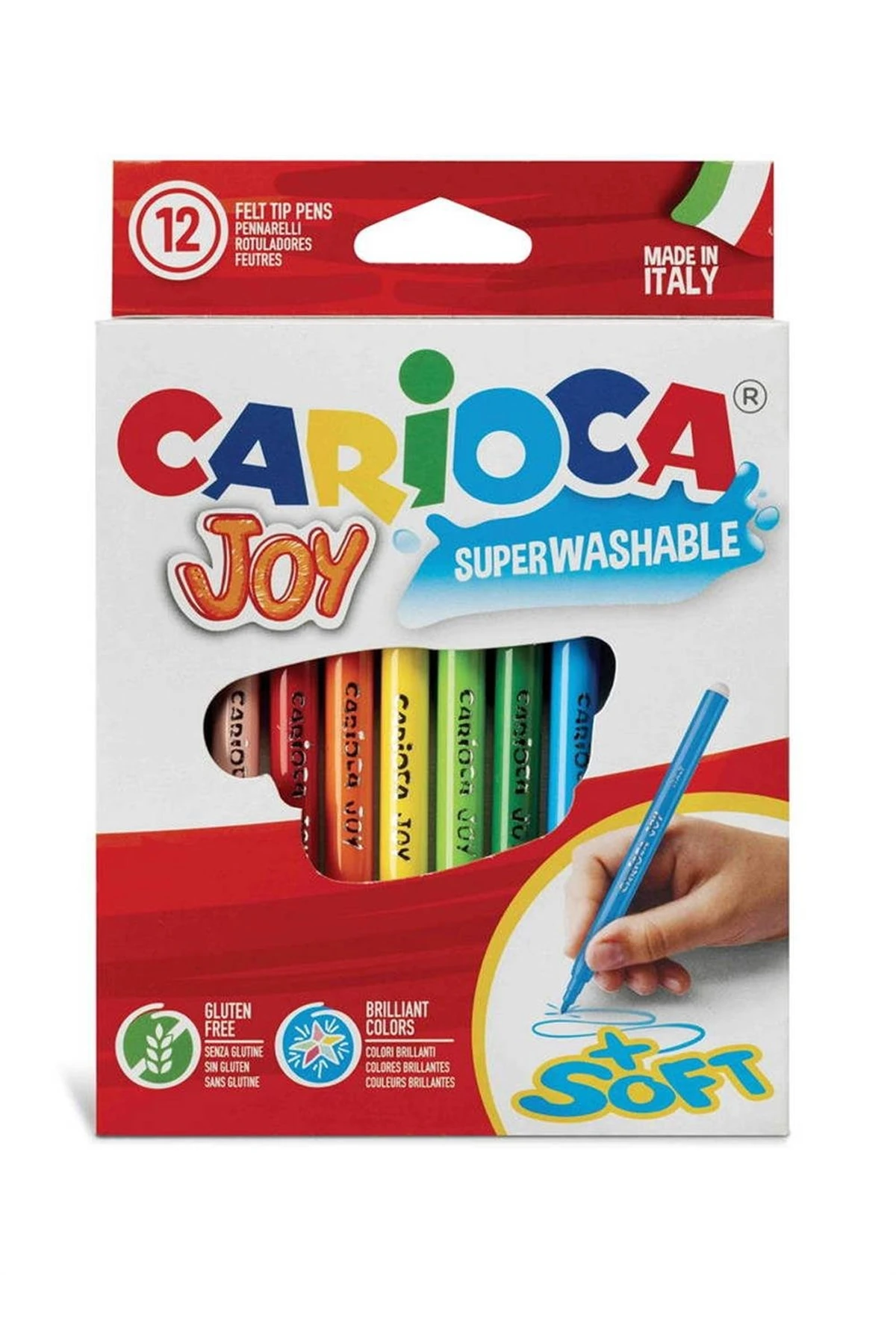 CARİOCA JOY SÜPER YIKANABİLİR KEÇELİ BOYA KALEMİ 12'Lİ