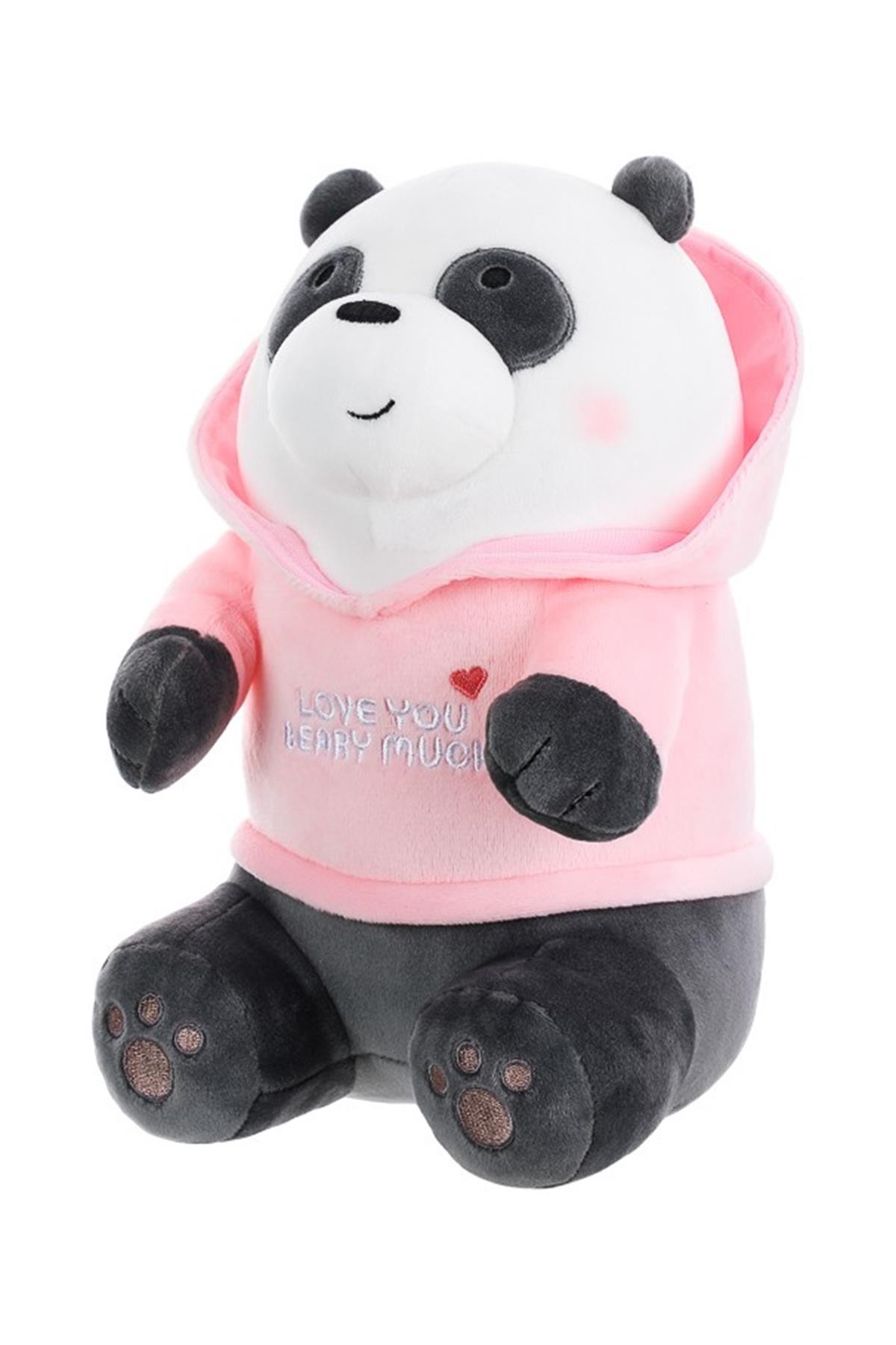 We Bare Bears Kapüşonlu Peluş Oyuncak-Panda 24Cm