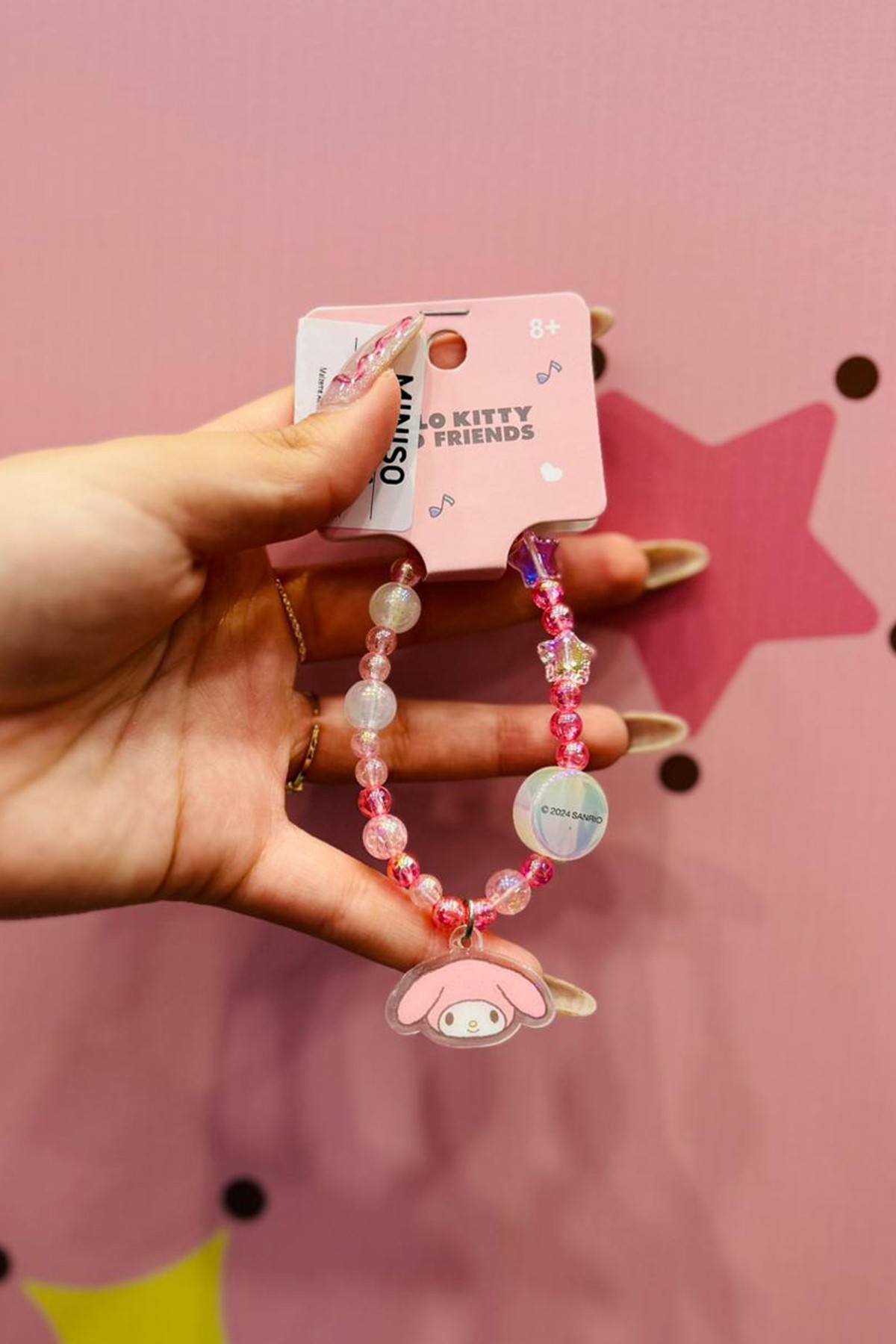 Sanrio Lisanslı Boncuklu Saç Lastiği - Hello Kitty