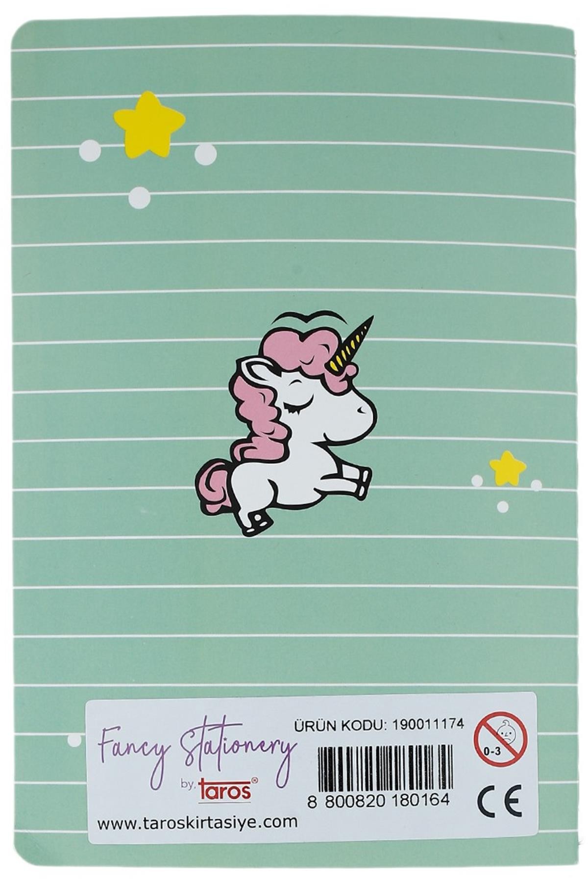 Unicorn Desenli Çizgili Not Defteri