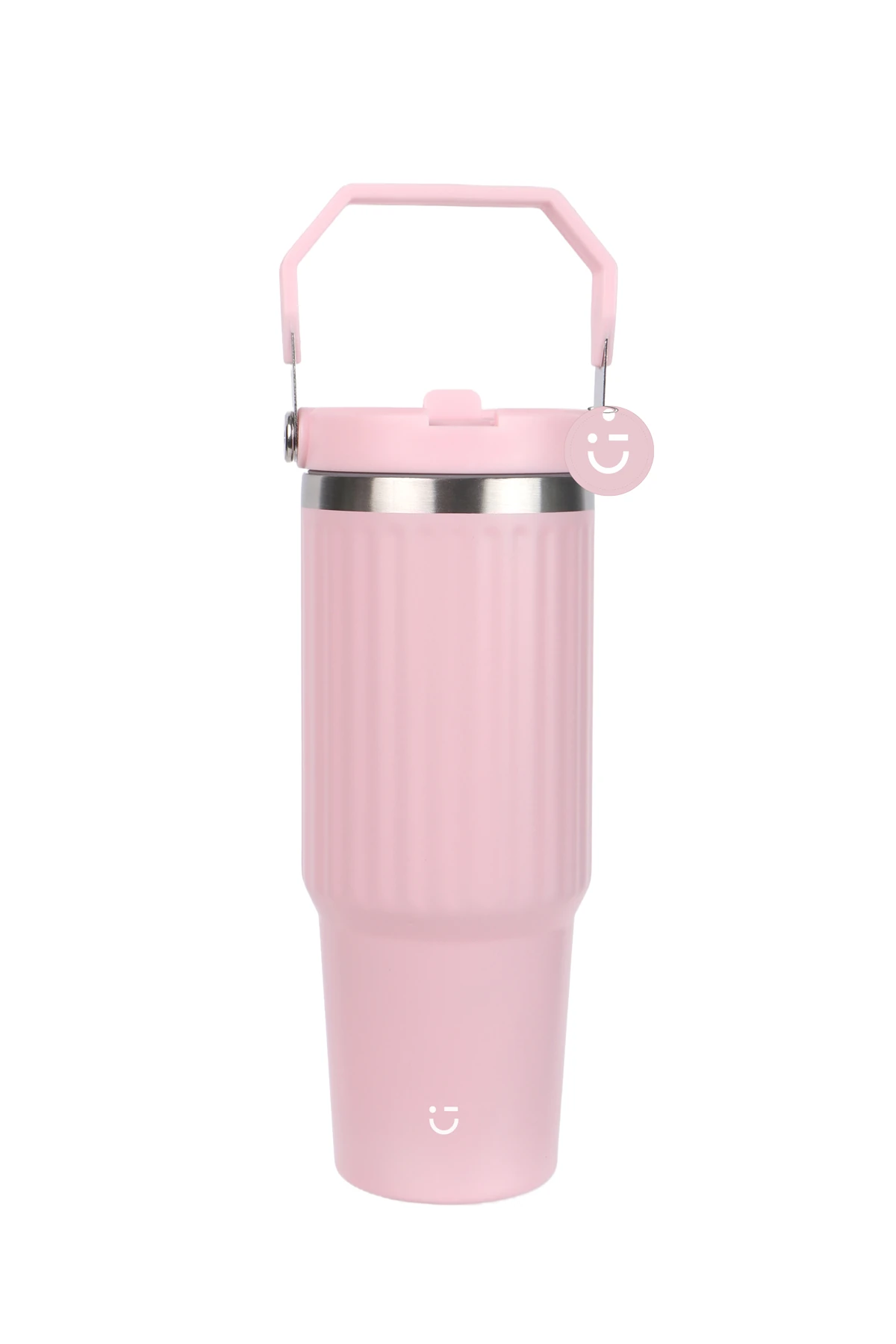 Miniso Lisanslı Sakura Pink Çelik Matara 900 mL – Tutamaklı Tasarım
