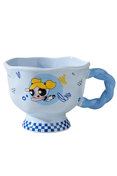 Powerpuff Girls Lisanslı Kulplu Seramik Bardak 330mL - Bubbles