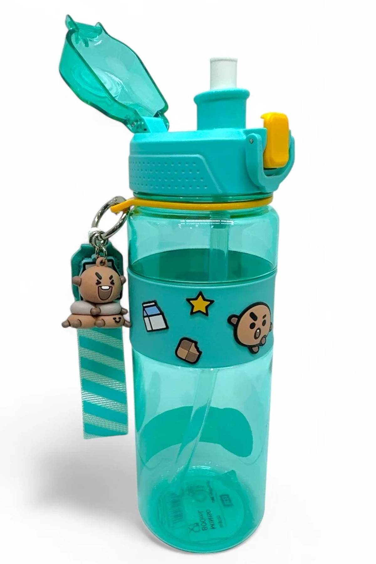 BT21 Lisanslı Askılı ve Kılıflı Plastik Şişe (800mL) - Shooky