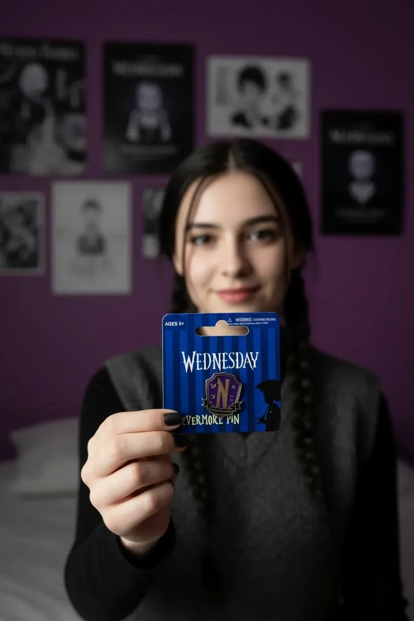 Wednesday Lisanslı Nevermore Rozet