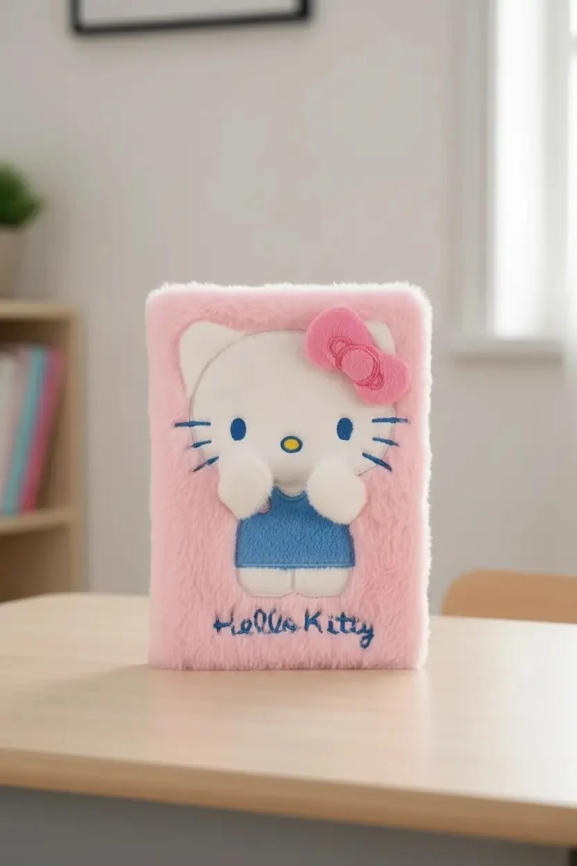 Sanrio Lisanslı Hello Kitty Lisanslı A5 3D Peluş Not Defteri
