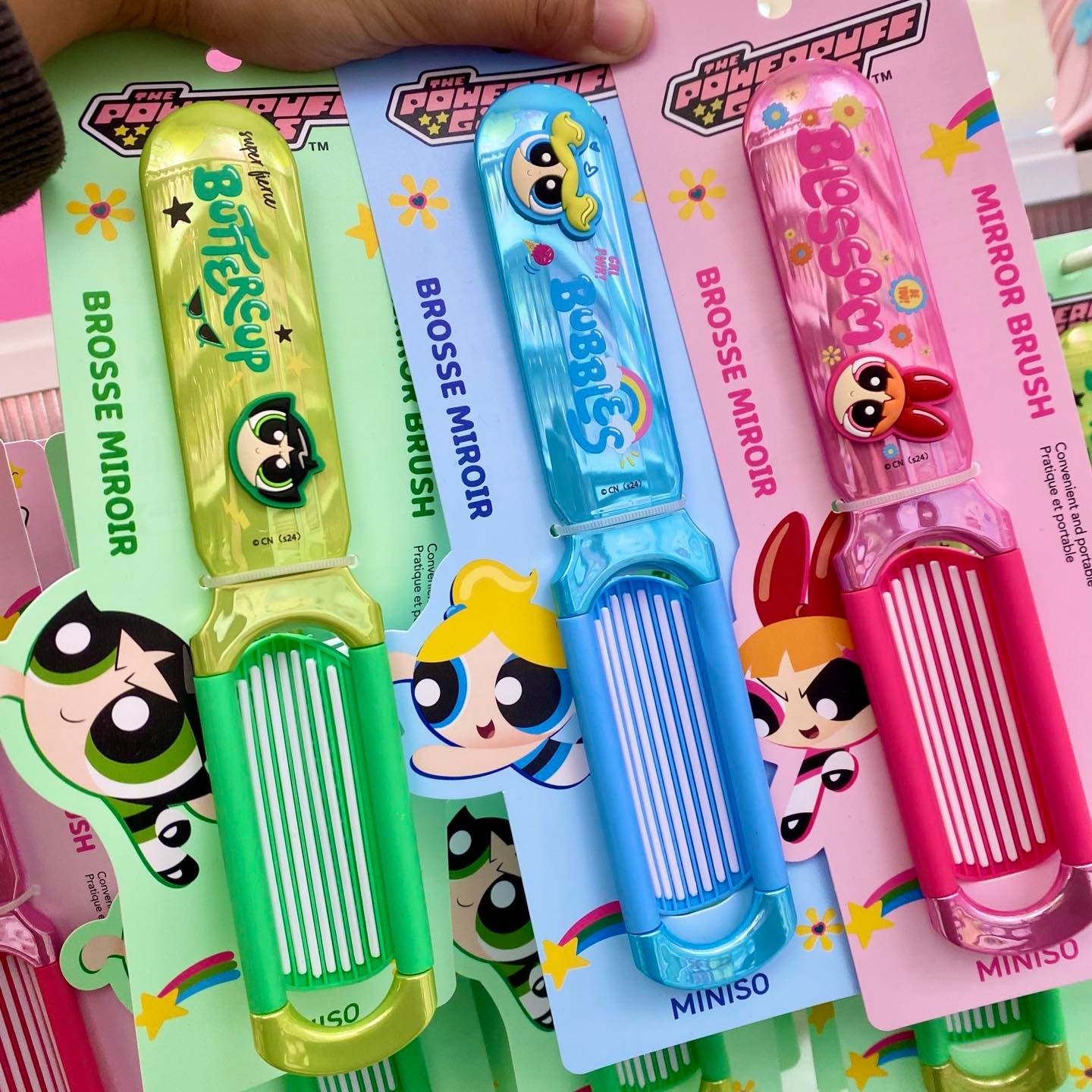 Powerpuff Girls Lisanslı Aynalı Saç Fırçası - Bubbles