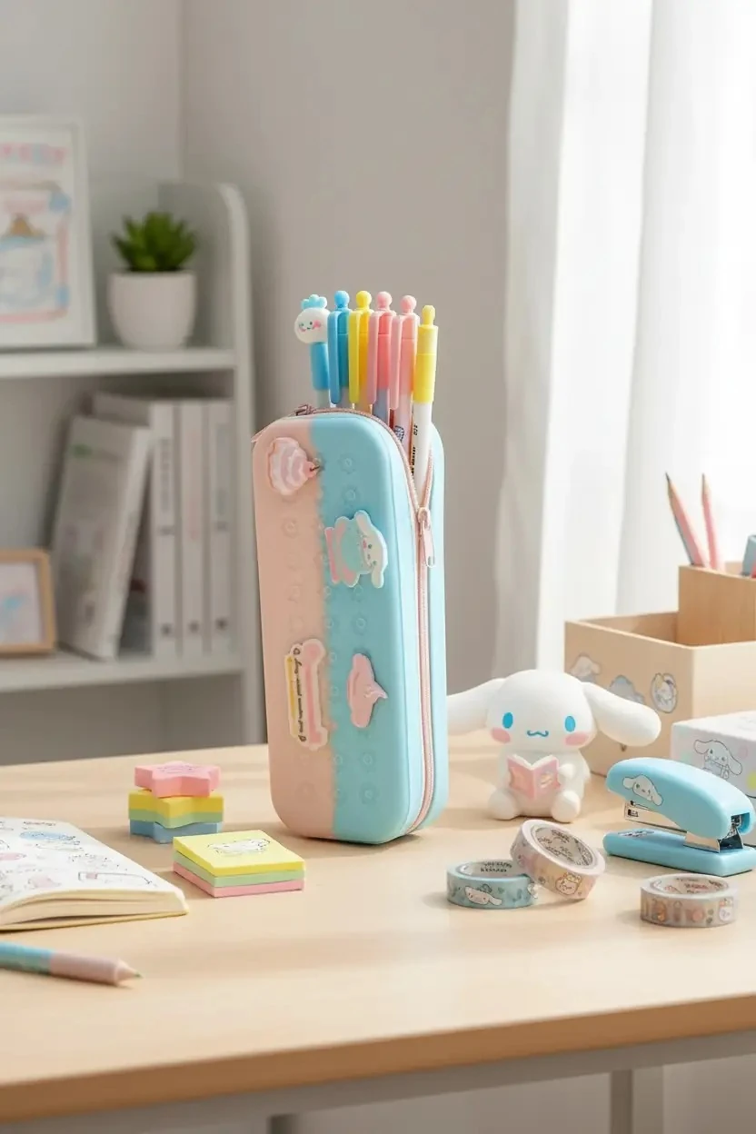 Sanrio Lisanslı Cinnamoroll Kalemlik 21,5 Cm – Geniş Hacimli Masa Düzenleyici