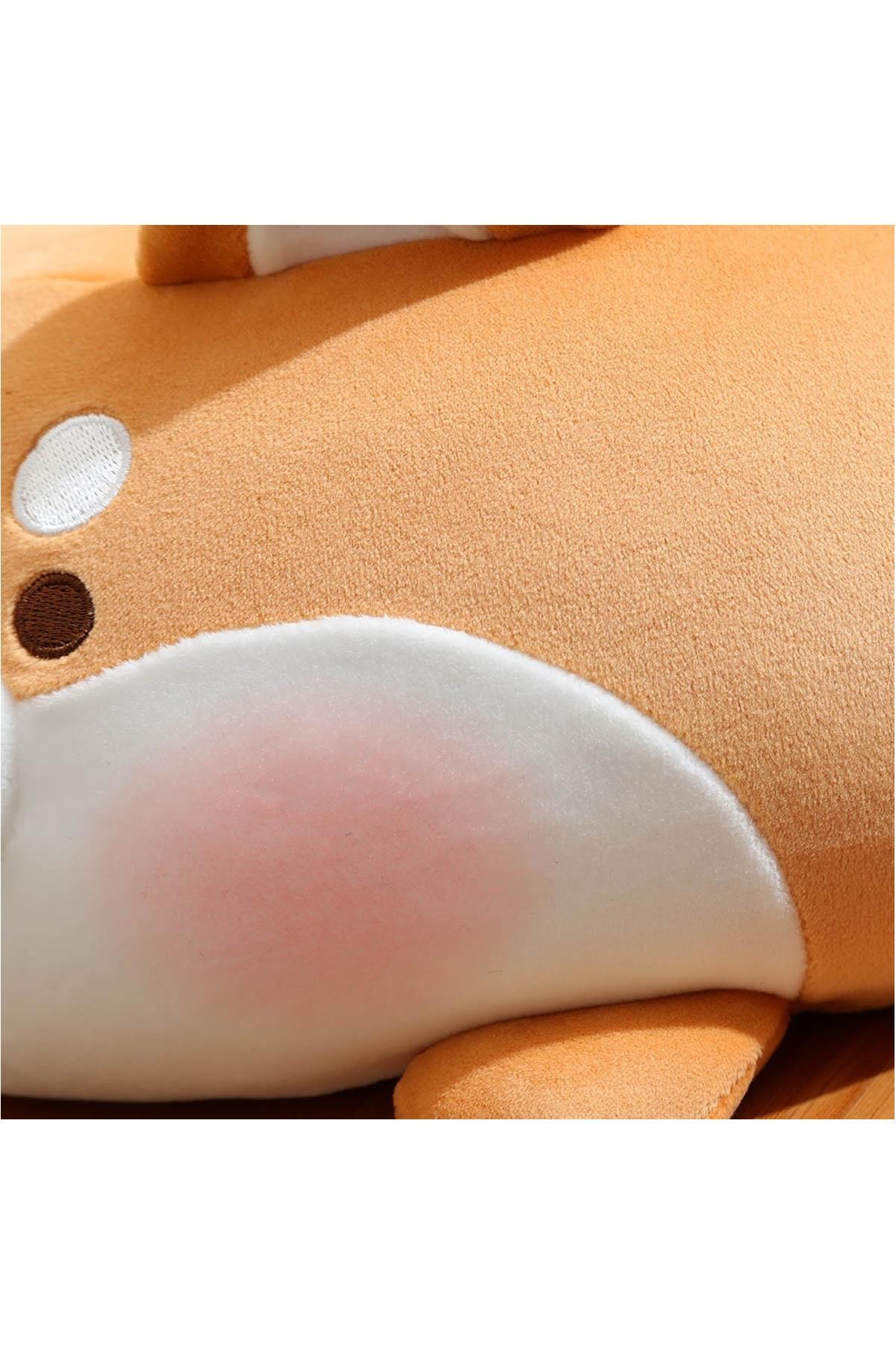 Sevimli Karakterler Serisi Simit Peluş Yastık - Shiba 38 Cm