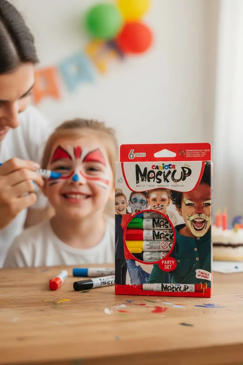 Yüz Boyası 6'lı – Canlı Renkler İle Eğlenceli Karakter Tasarımları