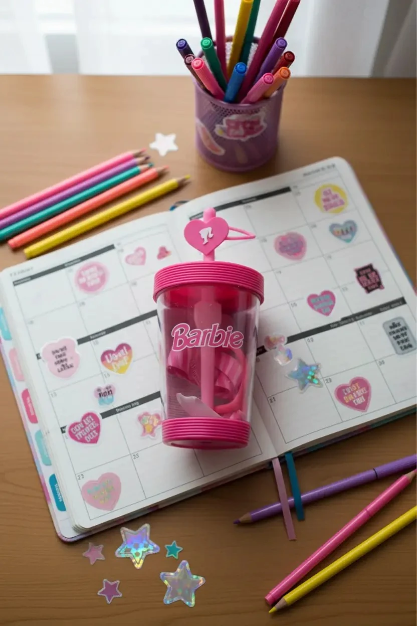 Barbie Lisanslı Askılı Plastik Şişe (535ML)