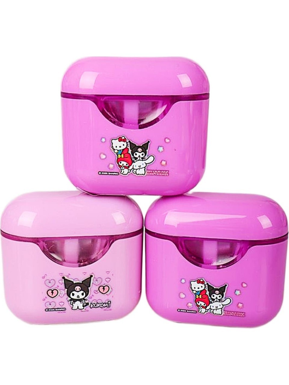 Kuromi  - My Melody -  Cinnamoroll Çift Bıçaklı Kalemtıraş 