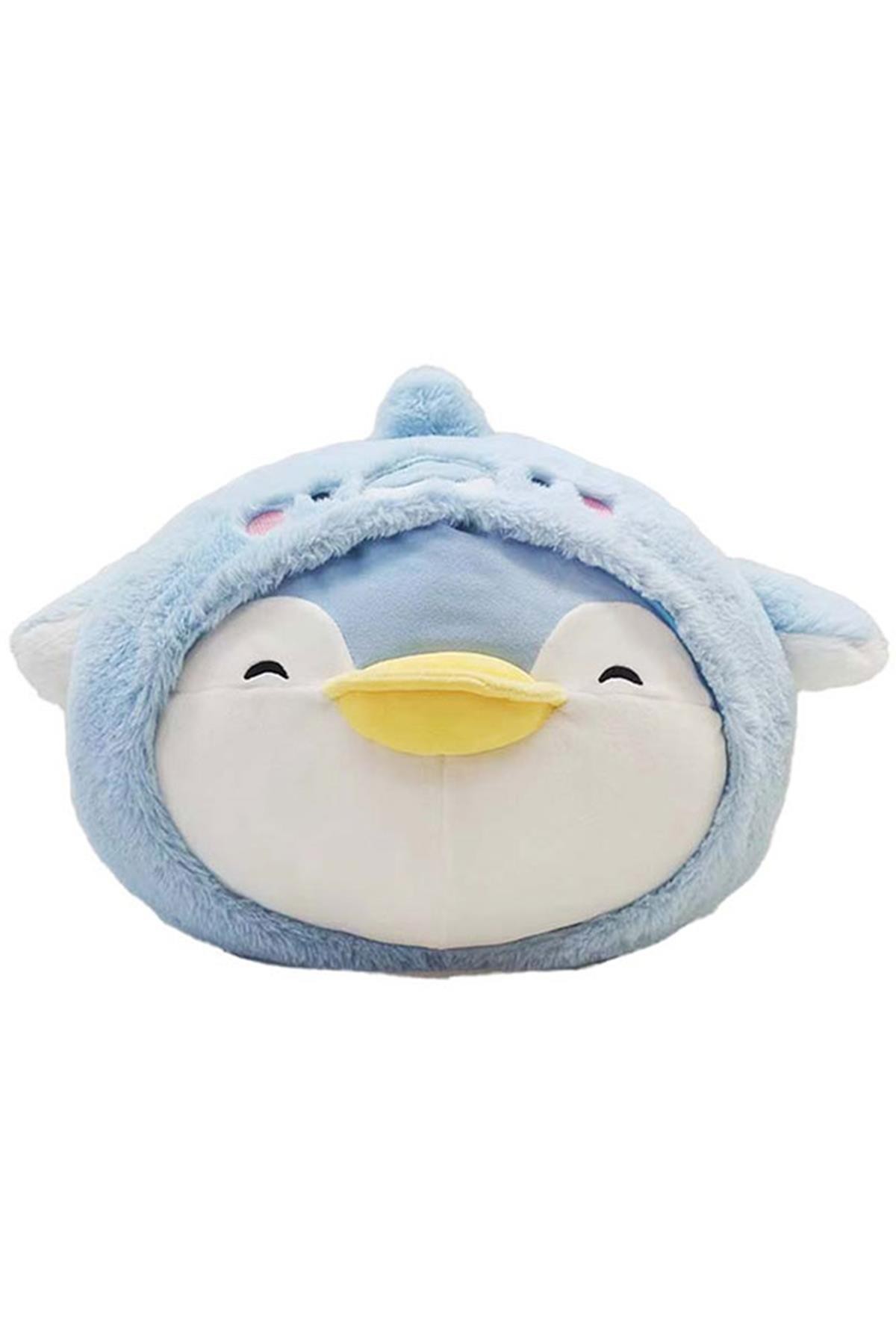 Okyanusun Sevimli Kahramanı - Mavi Mini Penguen Peluş Yastık (33cm)