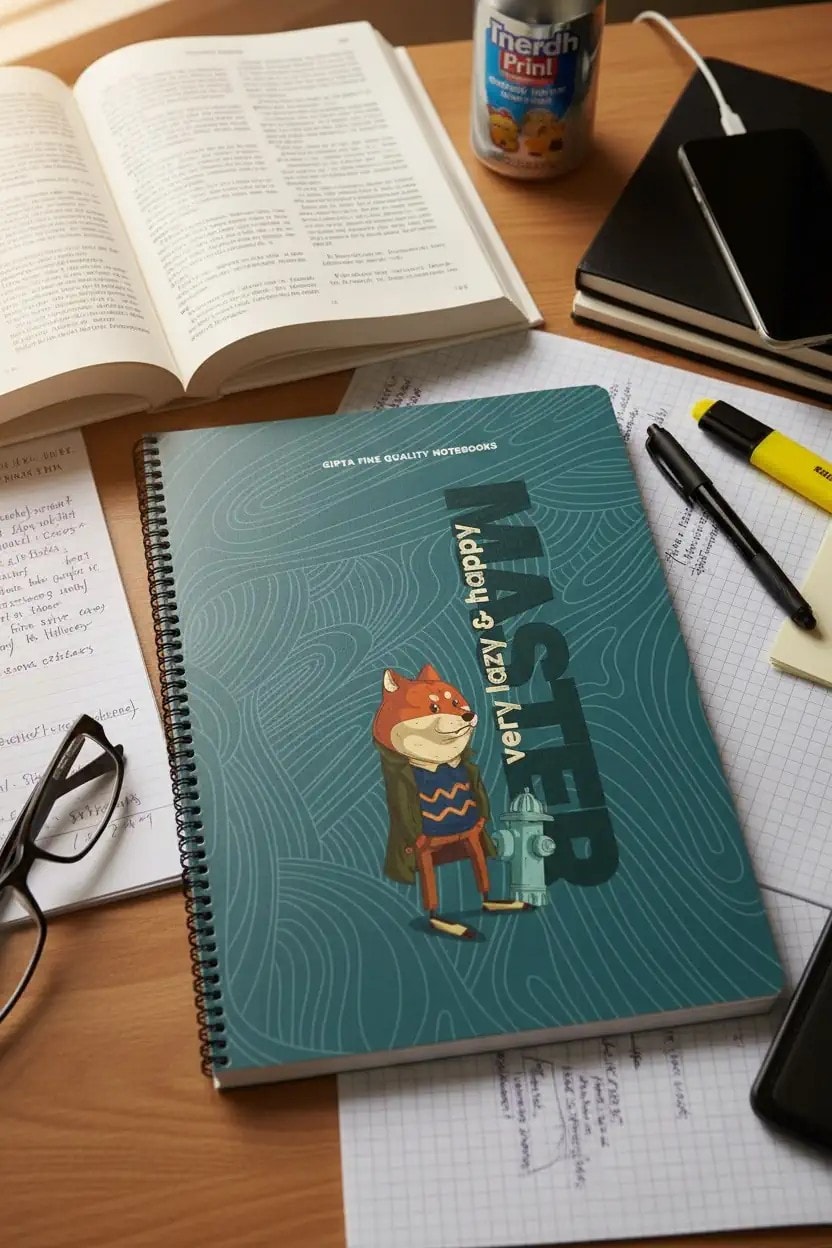 Gıpta Lazy Master Spiralli Karton Kapaklı Defter 80 Yaprak - Kareli