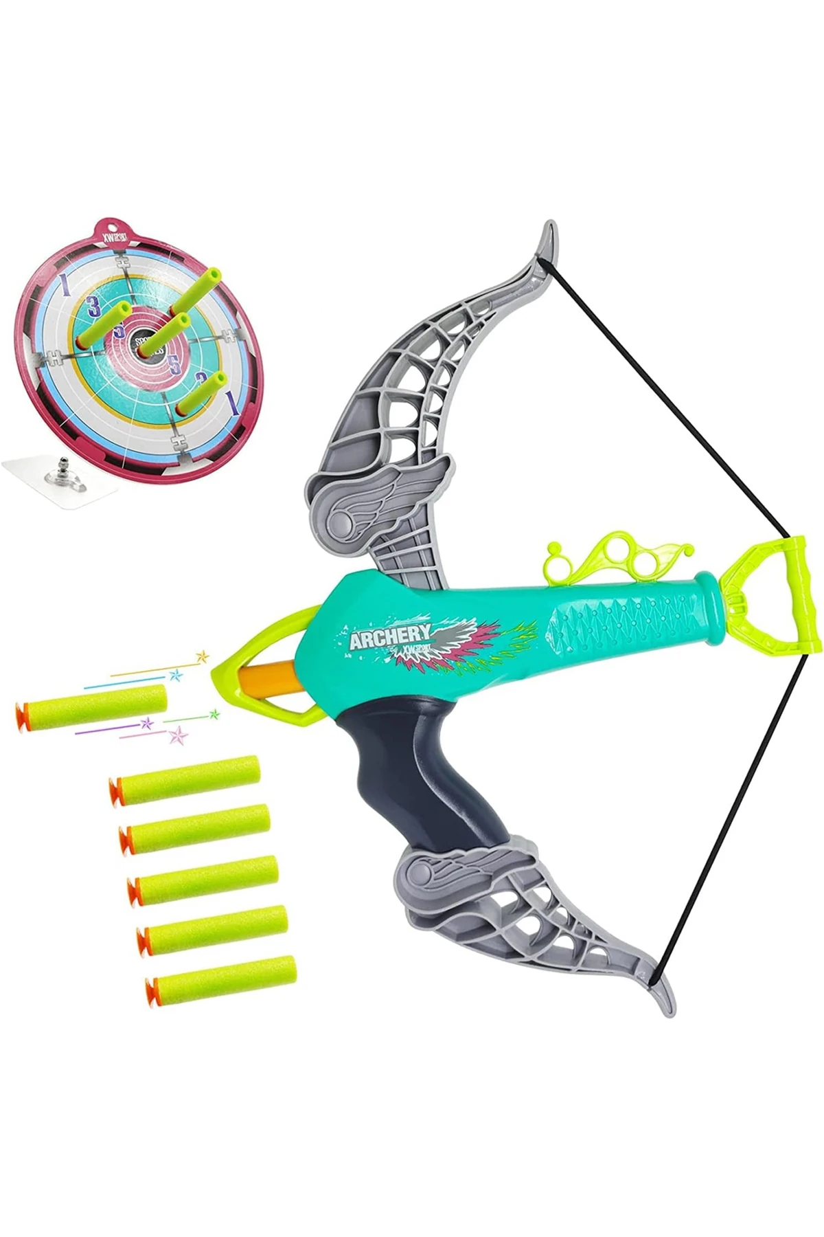 Soft Bullet Serisi Oyuncak Tabanca (Hedefli)(Yeşil)