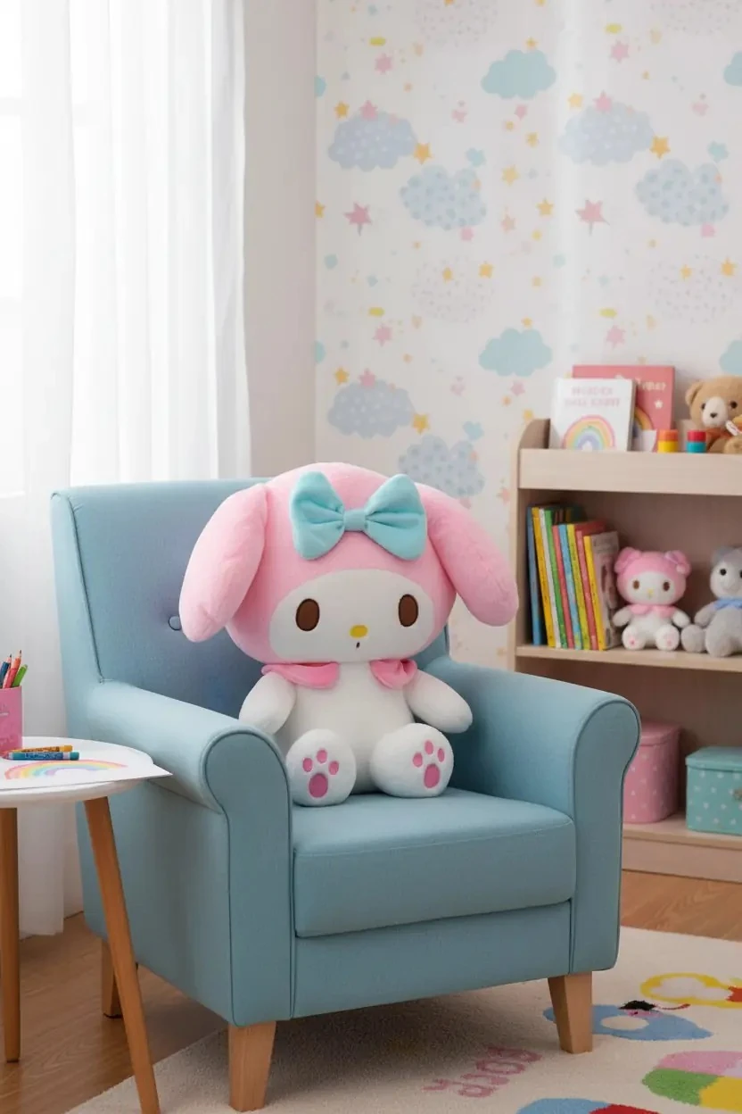 Sanrio Lisanslı Oturan Peluş Oyuncak (53 cm)-My Melody