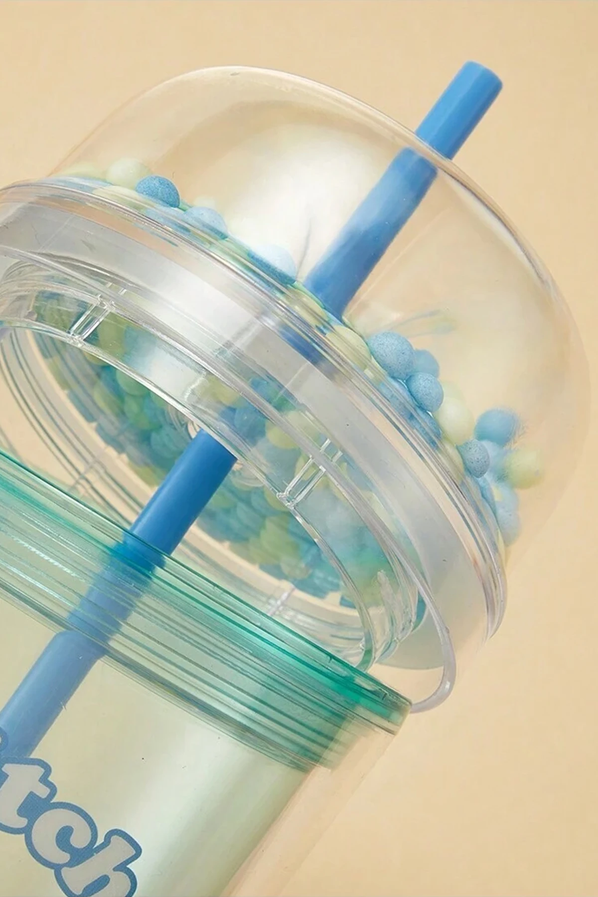 Lilo & Stitch Lisanslı Çift Cidarlı Pipetli Plastik Şişe (Outlet)