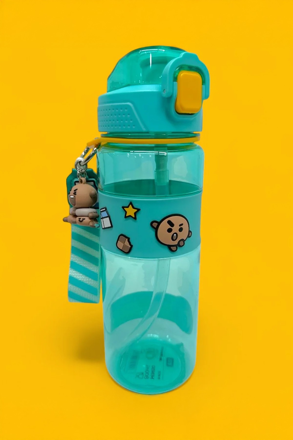 BT21 Lisanslı Askılı ve Kılıflı Plastik Şişe (800mL) - Shooky