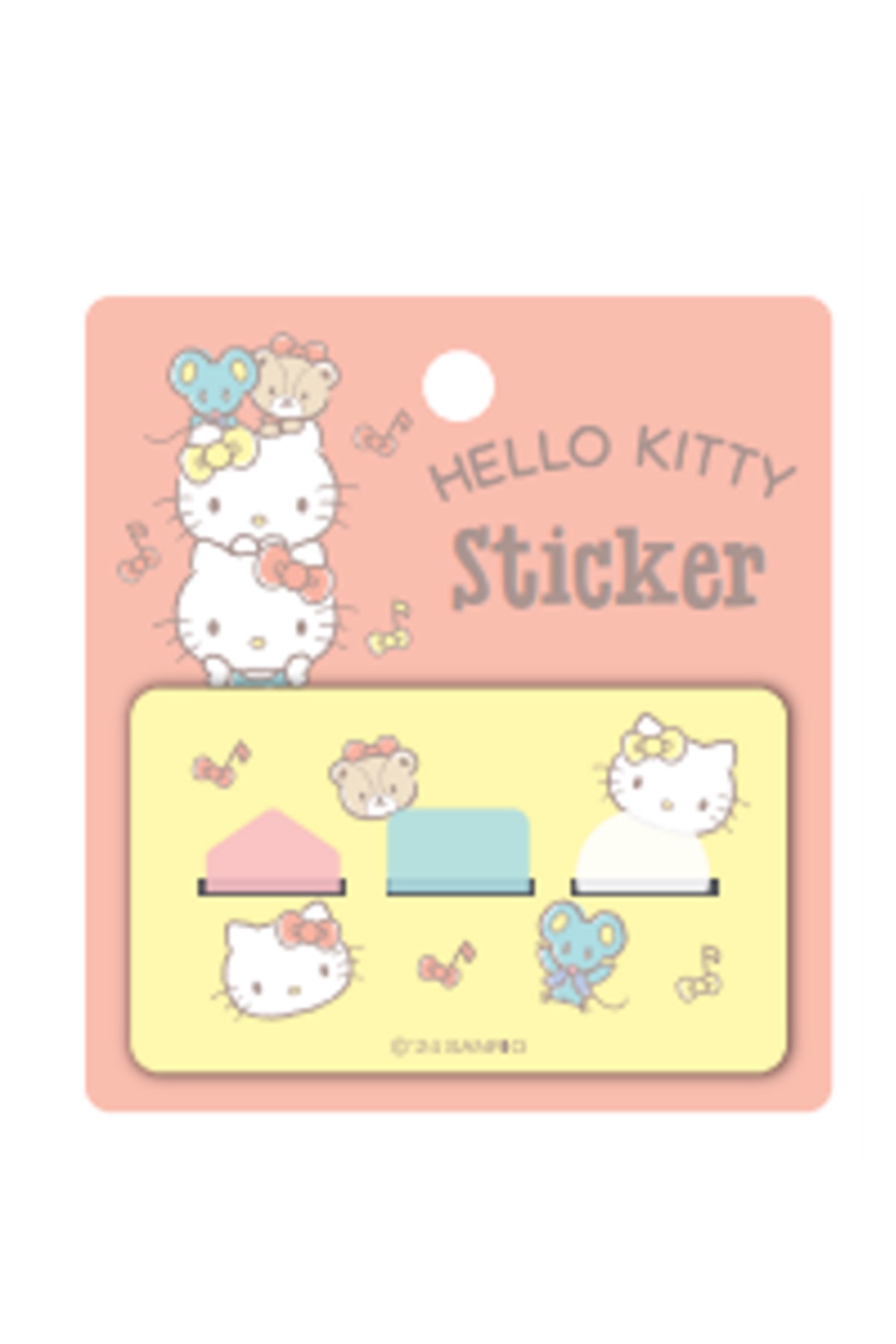 Sanrio Lisanslı Stacking Fun Serisi Kart Yapışkan Notlar (3*20 Yaprak, Hello Kitty)