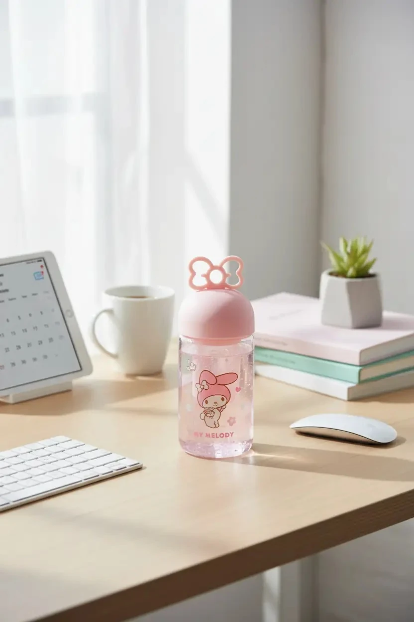 Sanrio Lisanslı My Melody Süzgeçli Borosilikat Cam Şişe 350 ML