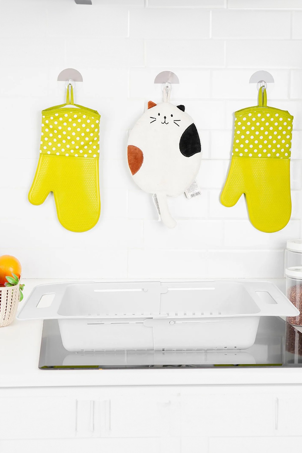 Ayarlanabilir Lavabo Süzgeci - Beyaz