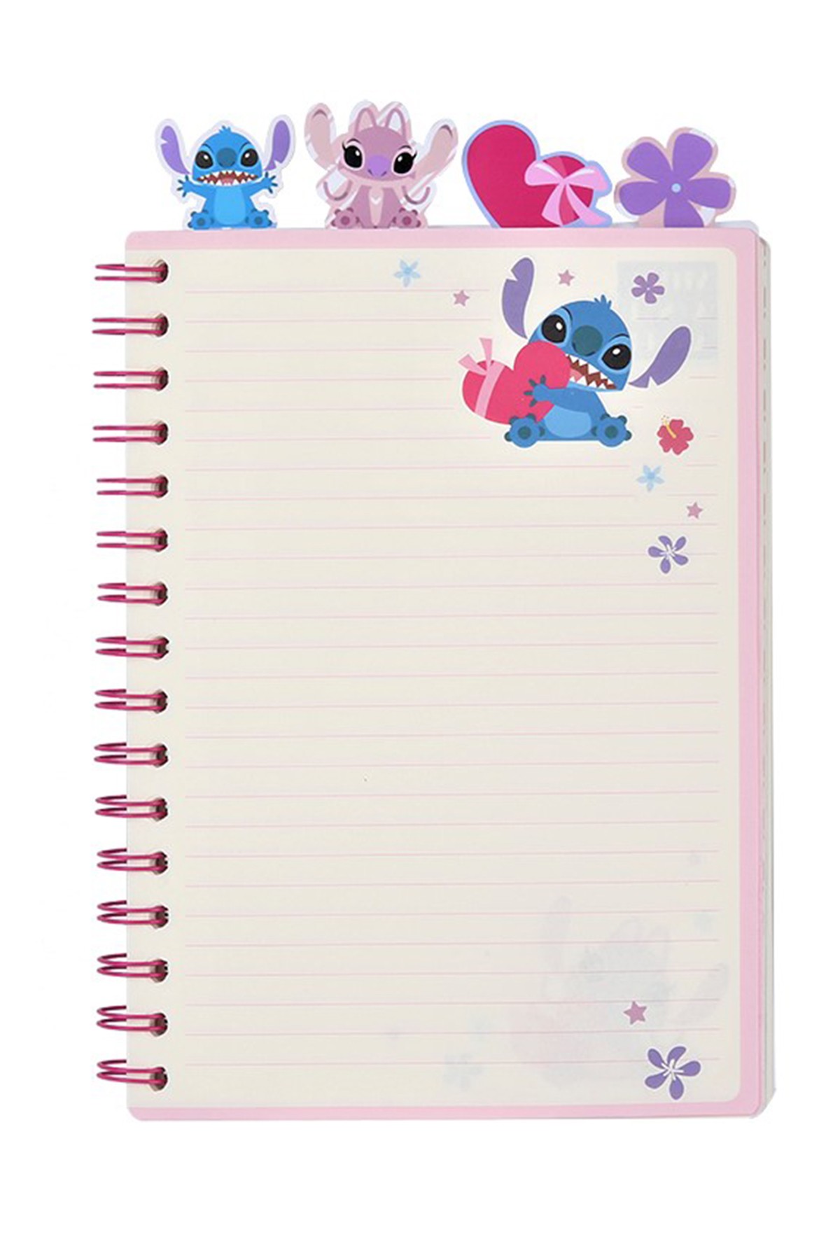 Disney Lisanslı Stitch&Angel A5 Ayraçlı Telli Not Defteri
