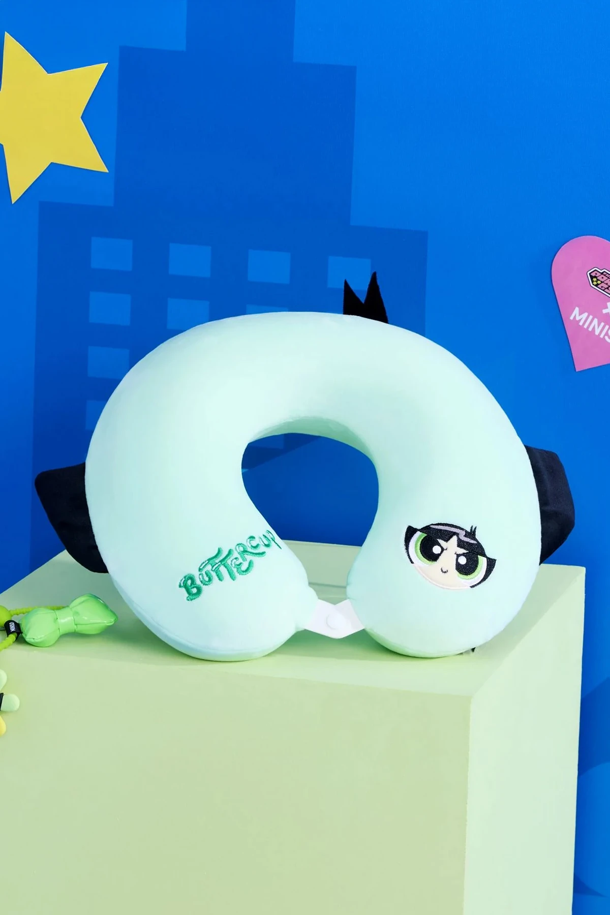 Powerpuff Girls Lisanslı Hafızalı Boyun Yastığı (Buttercup) (Outlet)
