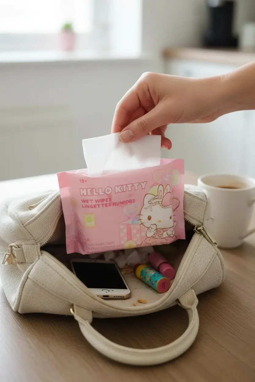 Sanrio Lisanslı Hello Kitty Islak Mendil (20 Mendil)