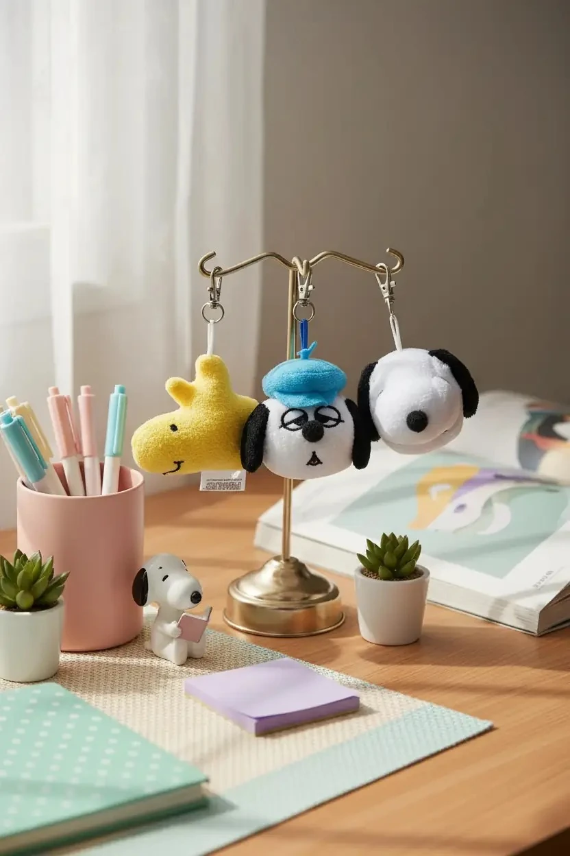 Snoopy Lisanslı Eğlence Serisi Baş Şekilli Peluş Aksesuar – Sevimli Yumuşak Tasarım 