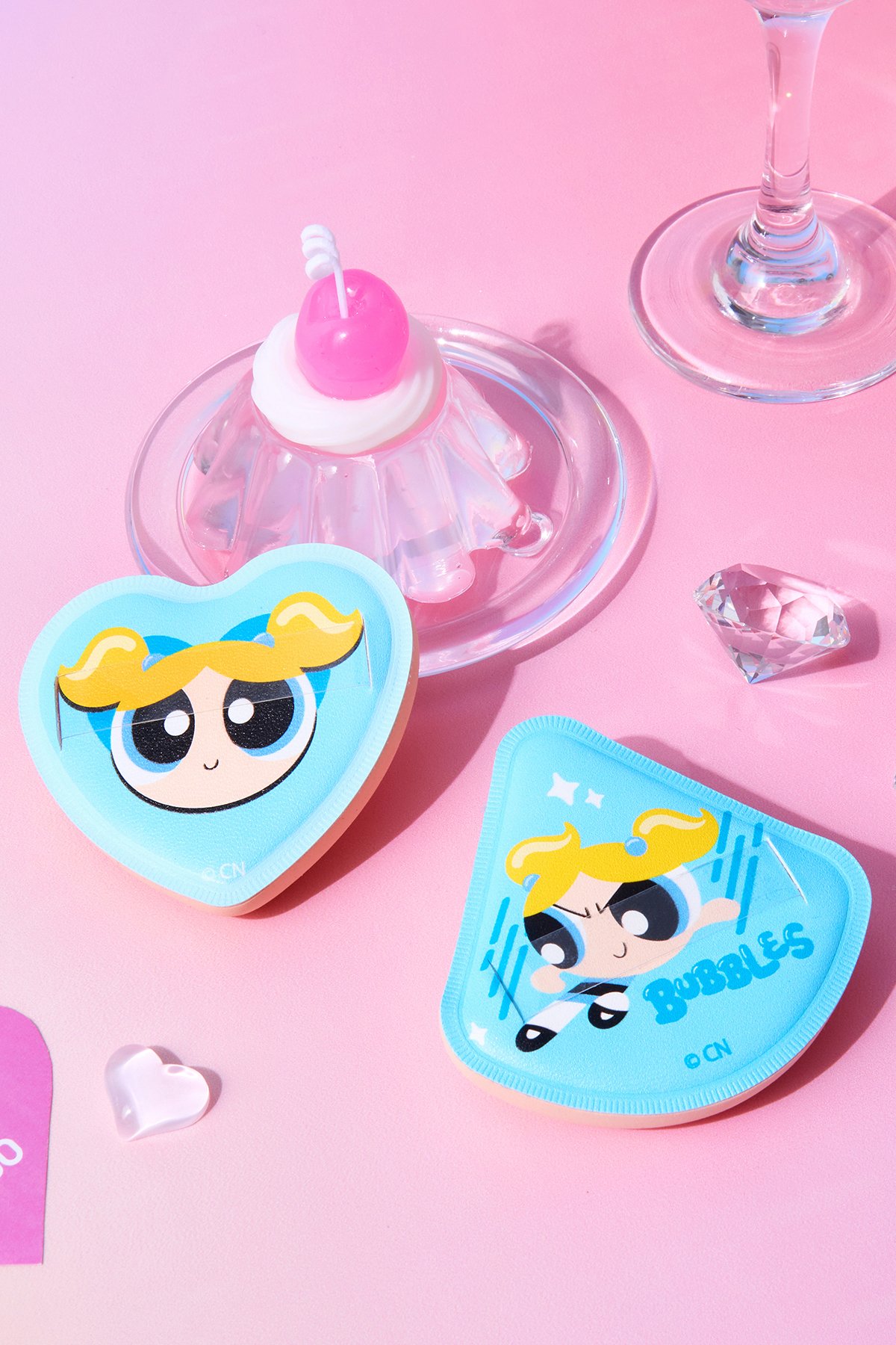 Powerpuff Girls Lisanslı Makyaj Puf Seti - Bubbles