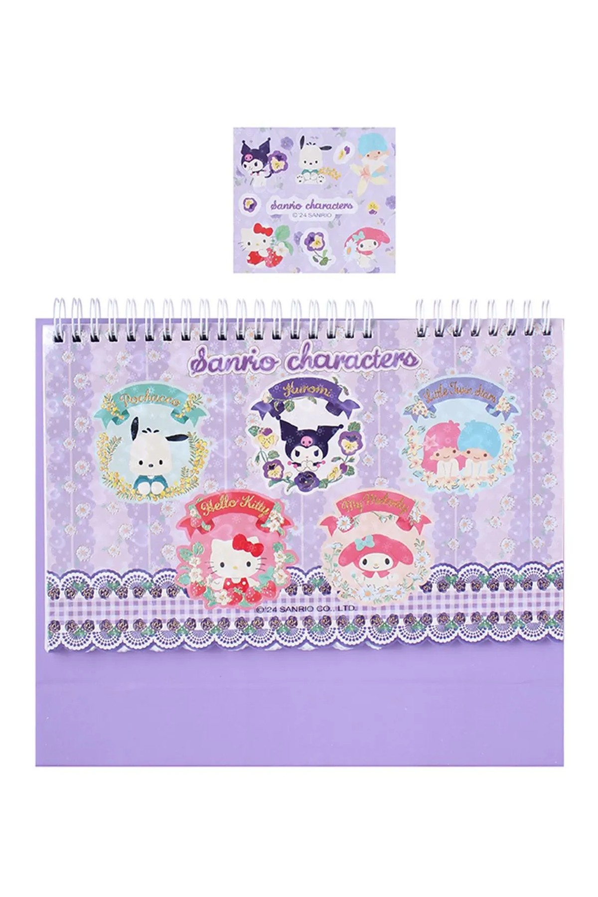 Sanrio Lisanslı Telli Not Defteri Mor- 80 Yaprak