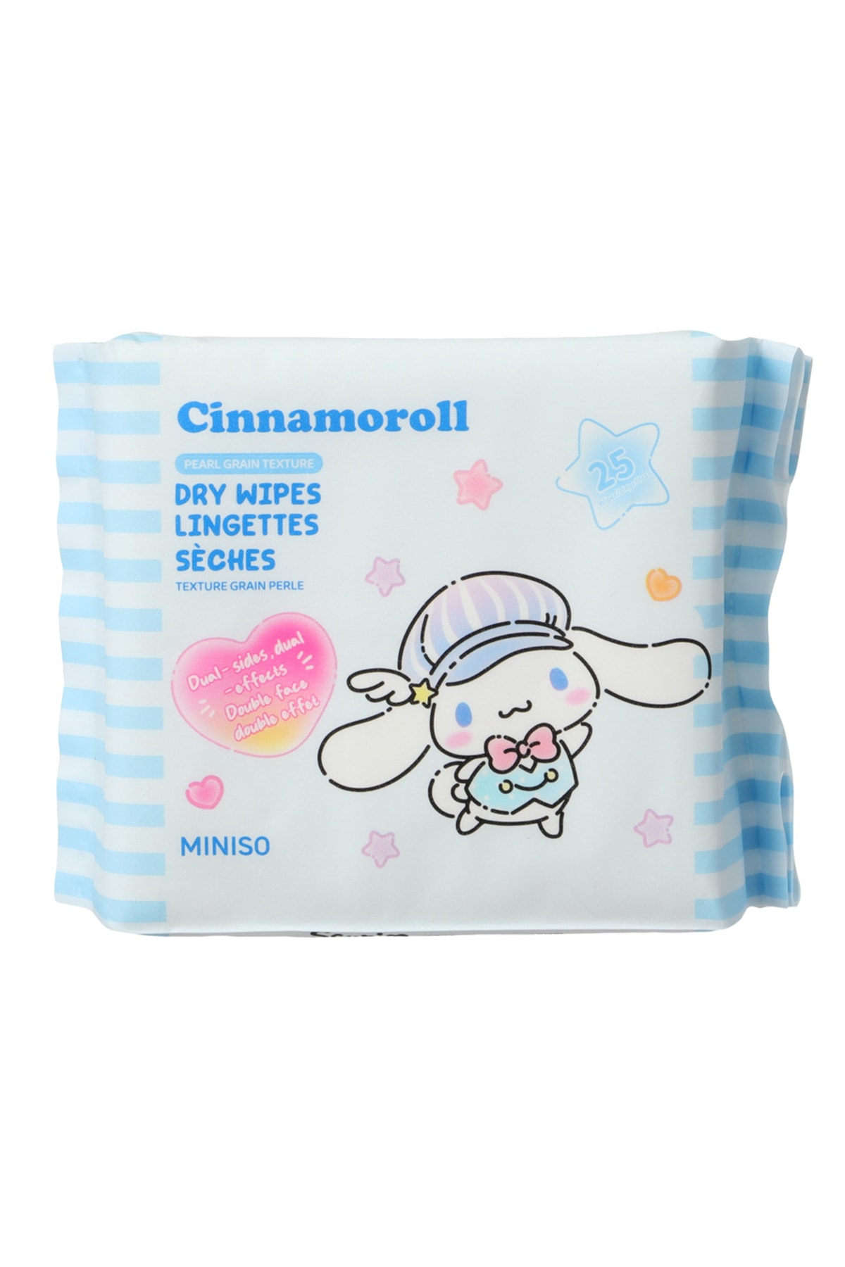 Sanrio Lisanslı Cinnamoroll İnci Dokulu Kuru Mendil (25 Mendil)
