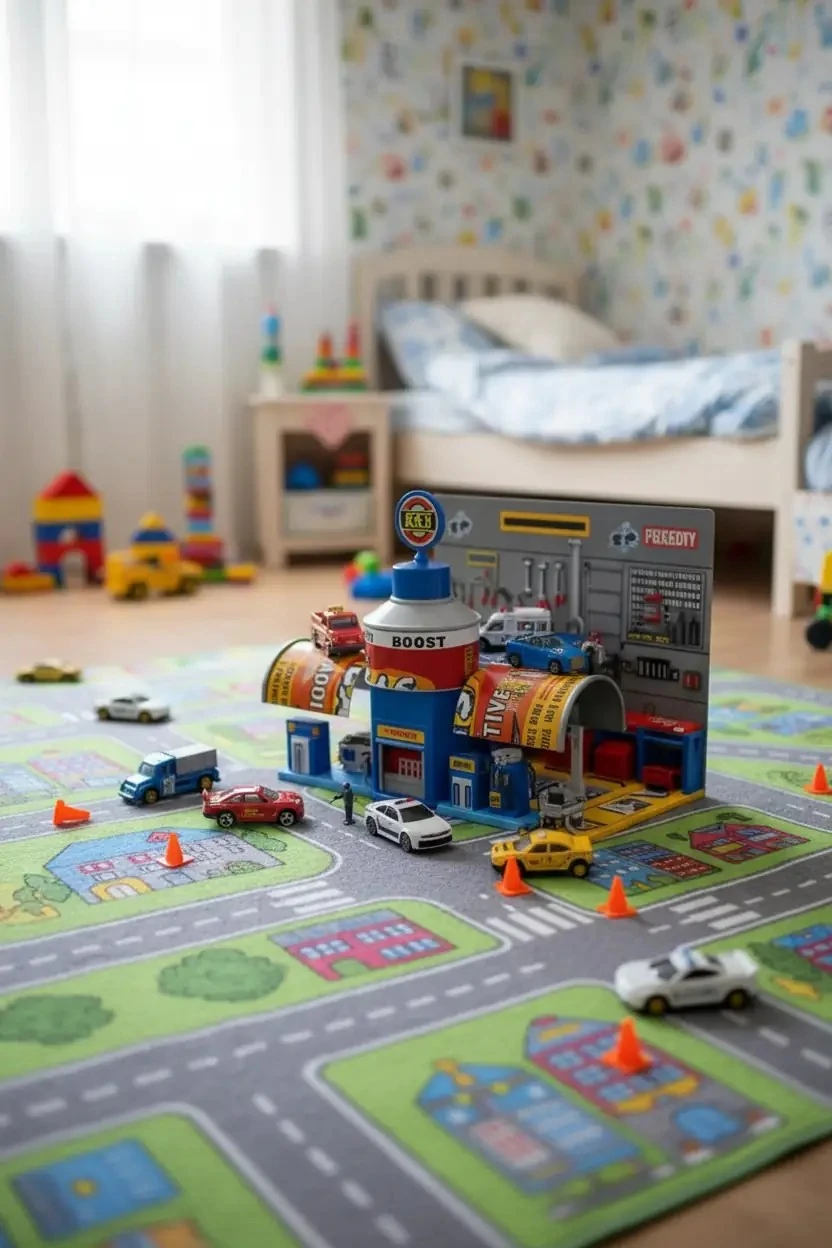 Miniso Lisanslı Gerçekçi Otopark Pisti Seti – Motor Katkısı 27,5 Cm