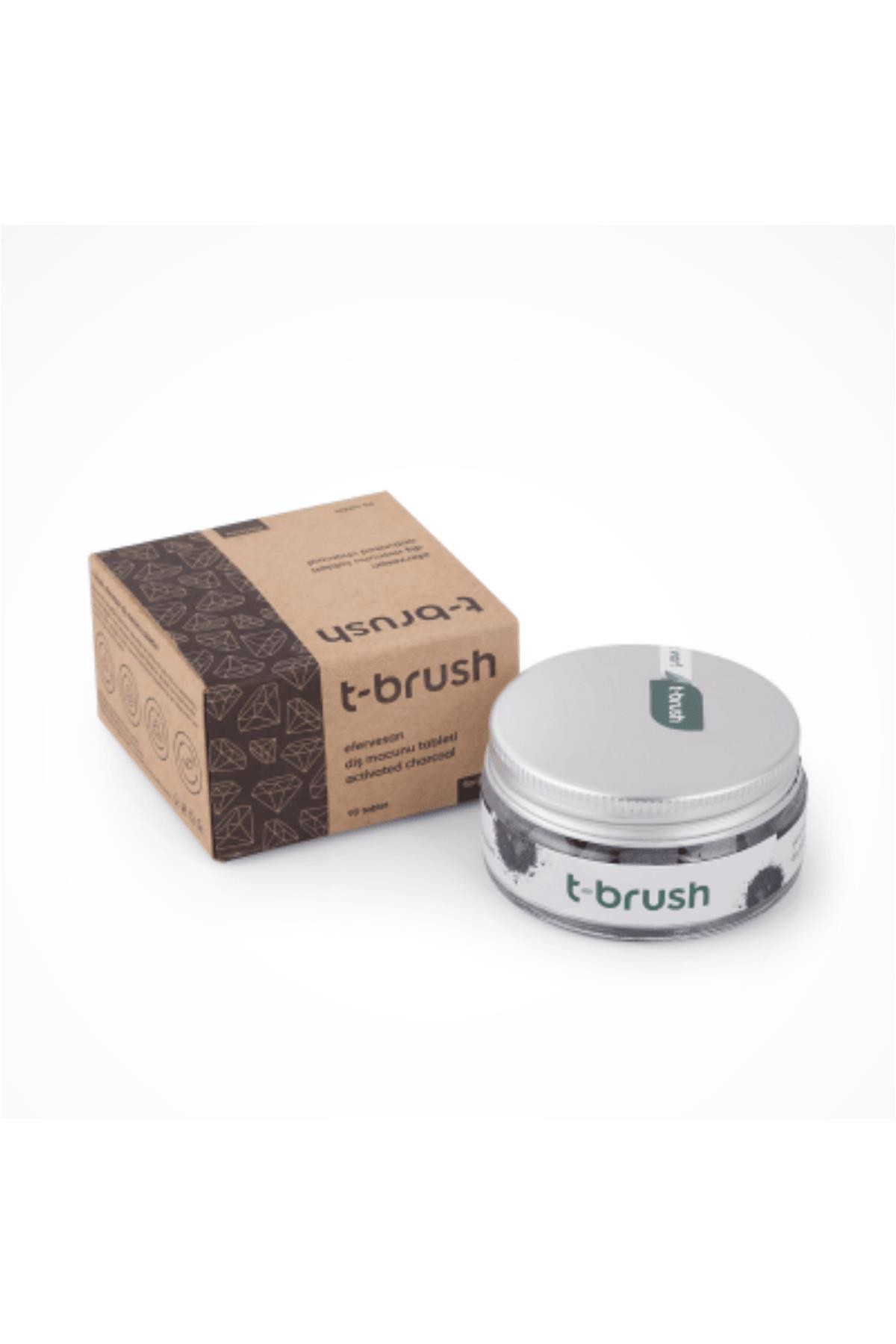 T-Brush Aktif Kömür Diş Macunu 90 Tablet Florürsüz